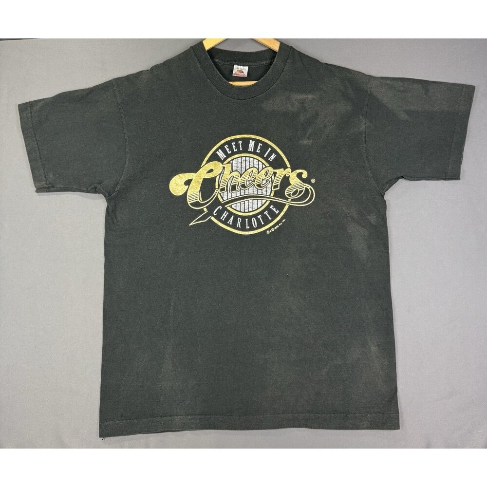 Vintage 1994 Meet Me In Cheers Charlotte Promo Black Single Stitch XL FOTL